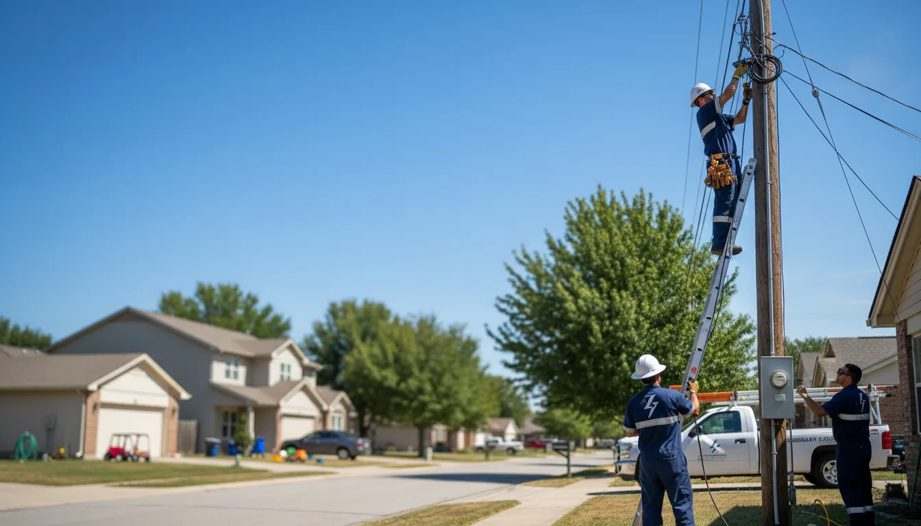 Residential electrician providing installation services in Kerrick, TX